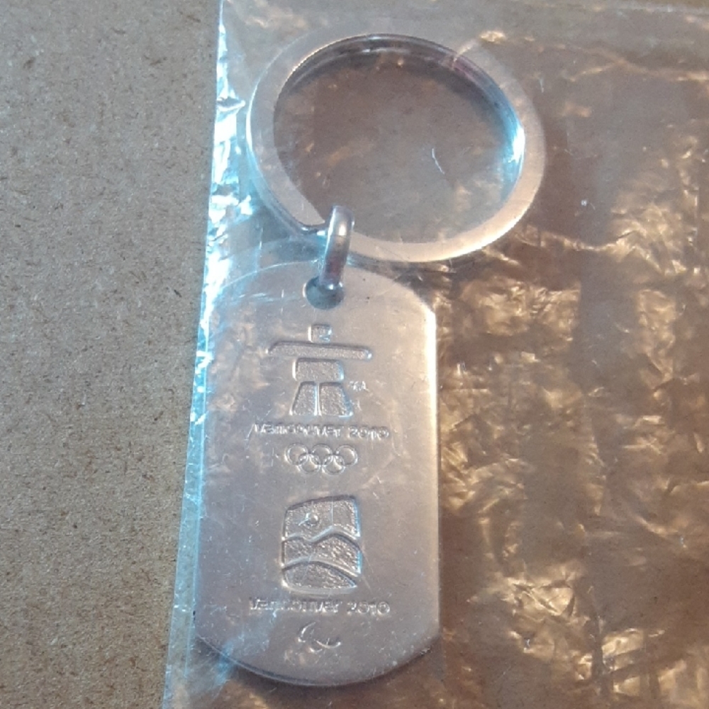 Silver 2010 Olympic Keychain with Engraving
